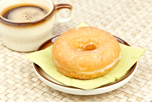 Delicious donut with coffee jpeg