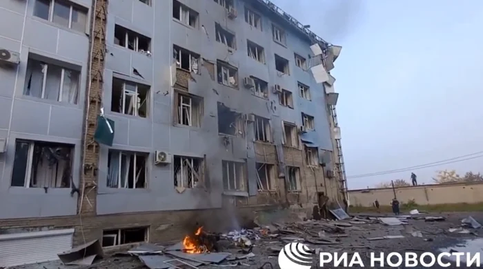 Explozie în Melitopol / Foto: Captură Video / Twitter / Nexta 