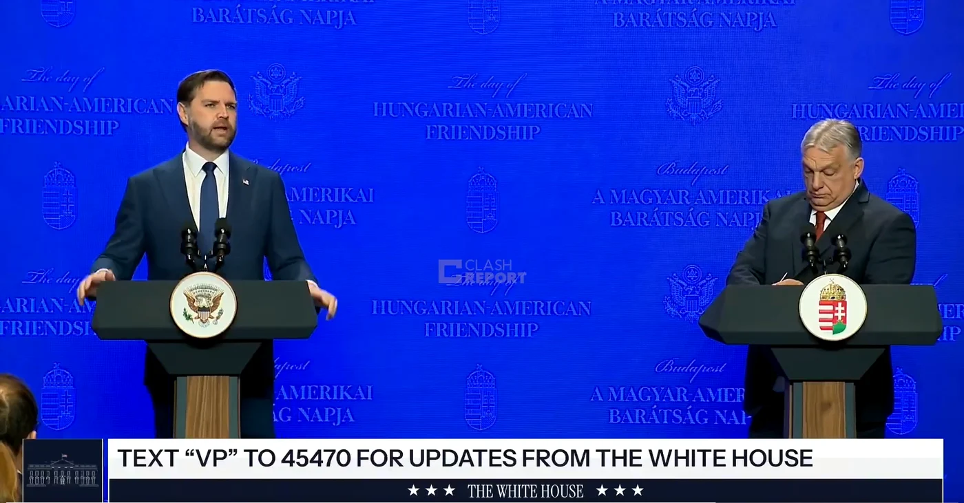JD Vance și Viktor Orban, 7 aprilie 2026. FOTO: captură video X