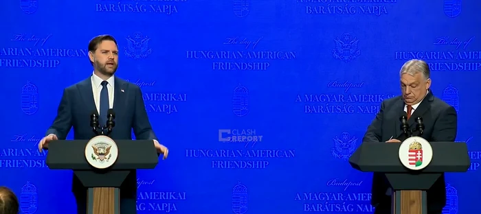 JD Vance a preluat discursul lui Viktor Orban împotriva Ucrainei. FOTO: captură video X