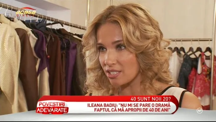 Ileana Badiu este mulţumită de cum arată la aproape 40 de ani (captură: Acasă TV)