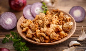 69026231   heap of domestic salty fried pork greaves jpeg