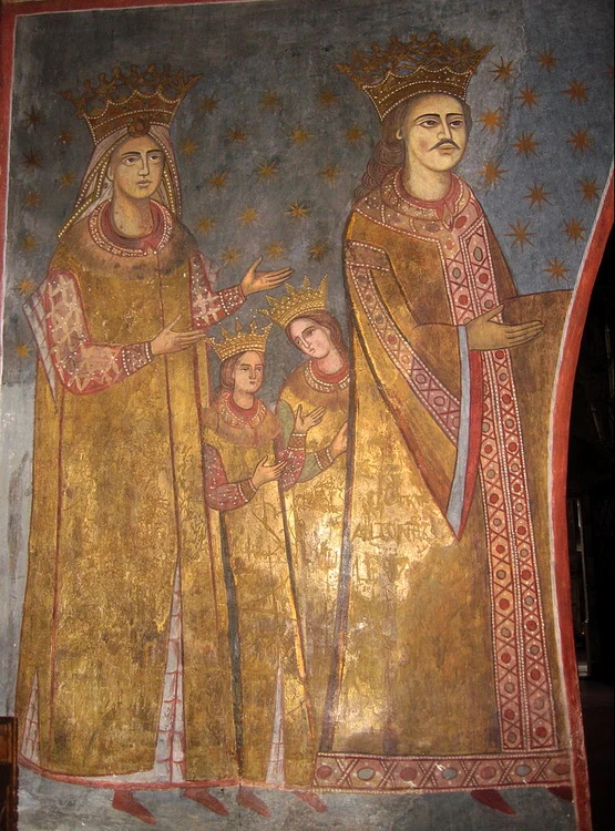 Elena și Petru Rareș, alături de doi dintre copii FOTO Wikipedia