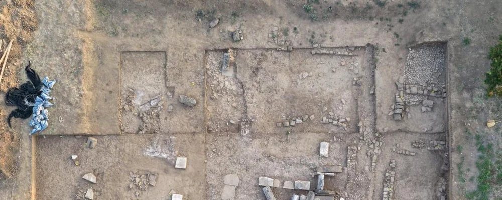 Vedere aeriană a săpăturilor arheologice de la Arsinoe
