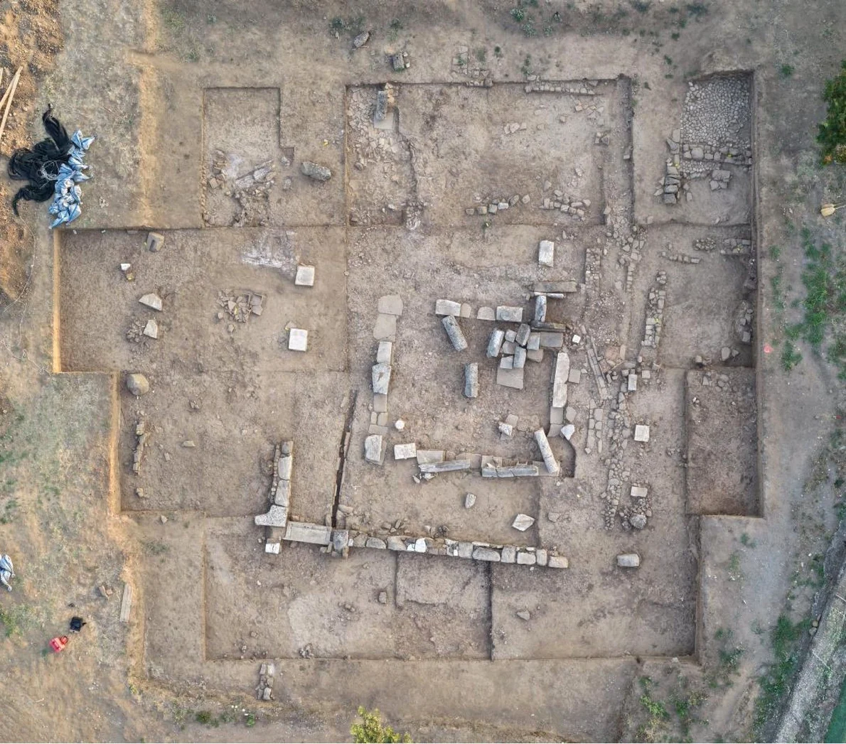Vedere aeriană a săpăturilor arheologice de la Arsinoe