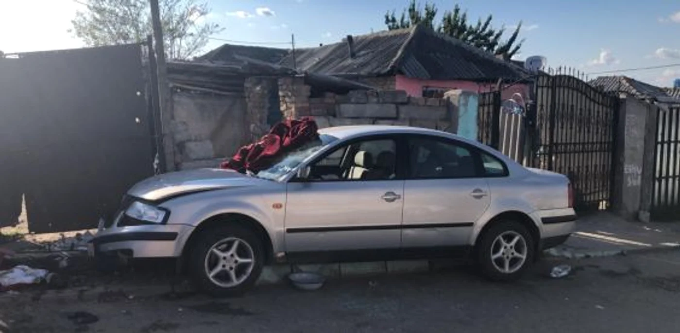 Maşina condusă de băiatul de 16 ani                                                            FOTO: IPJ Constanţa