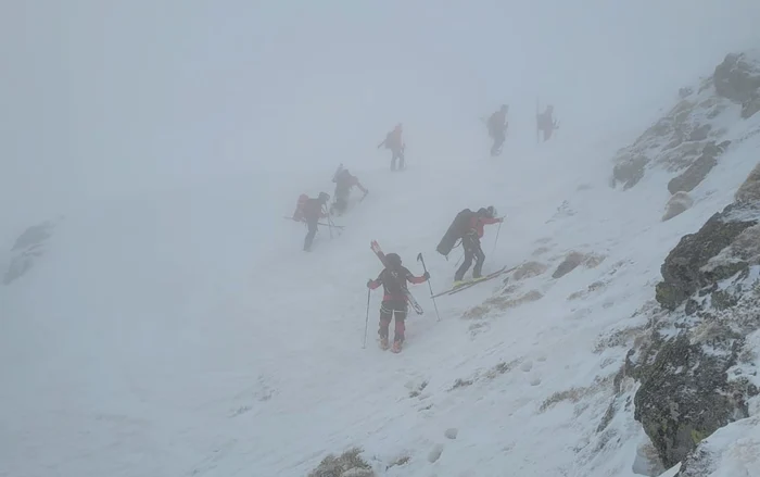 Salvamontiștii erau la o acțiune de pregătire când au auzit strigăte de ajutor. FOTO Salvamont Sibiu