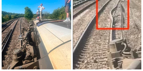 Tren deraiat în UK FOTO X