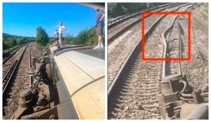Tren deraiat în Marea Britanie