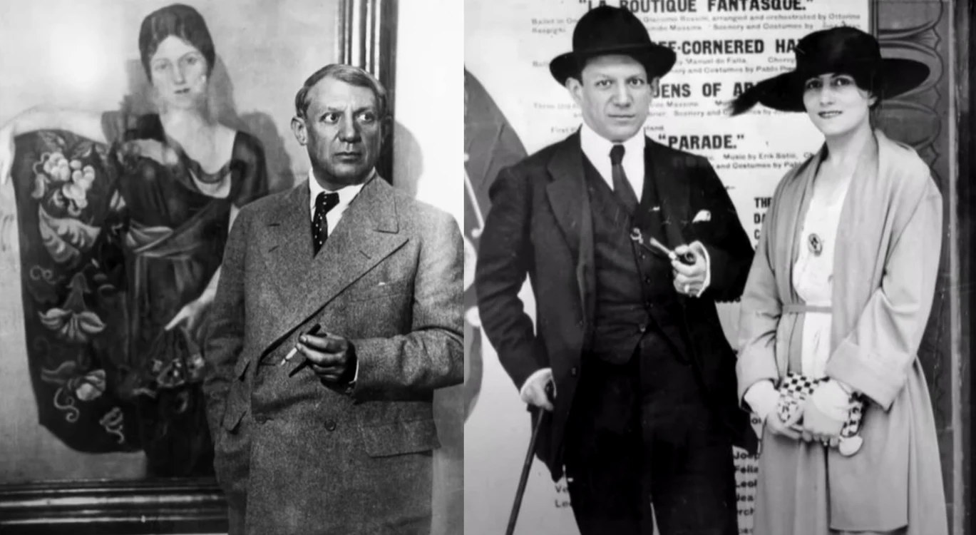 Olga Khokhlova, prima soție și muza lui Pablo Picasso / foto: colaj captură video