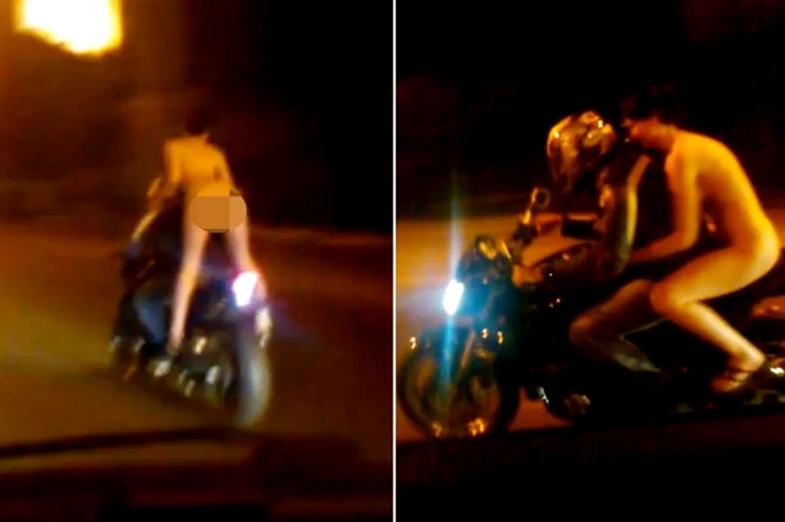 
    Femeia a fost filmată în timp ce se plimba goală pe o motocicletăfoto: Mirror.co.uk  