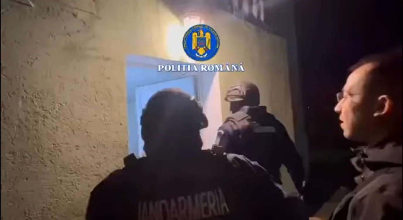 40 de percheziţii în șase județe și București. FOTO: Captură Video / Poliția Română