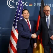 Friedrich Merz și secretarul de stat american Marco Rubio   Munchen FOTO EPA EFE jpg