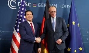 Friedrich Merz și secretarul de stat american Marco Rubio   Munchen FOTO EPA EFE jpg