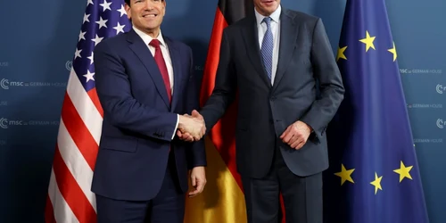 Friedrich Merz și secretarul de stat american Marco Rubio   Munchen FOTO EPA EFE jpg