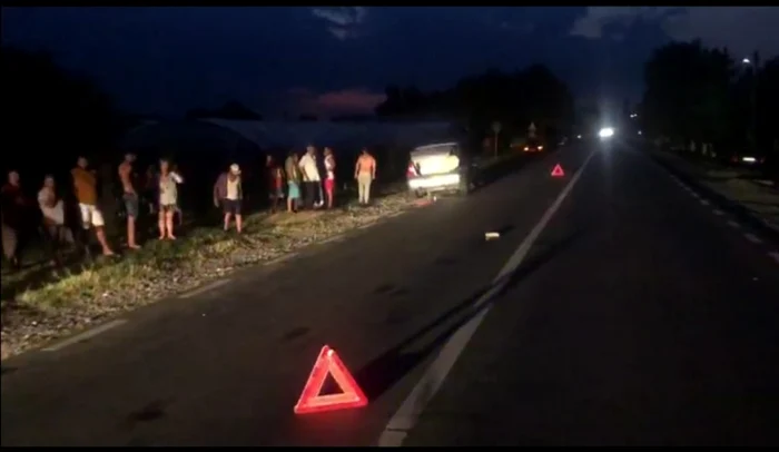 Accidentul s-a produs pe DN 64, în localşitatea Grădinari FOTo: captura video martor