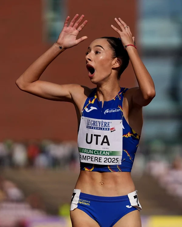 Ștefania Uță, uluită de timpul reușit la Tampere. Foto European Athletics