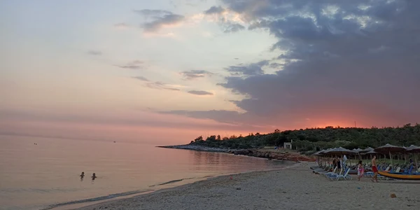 apus de soare plaja marley thassos foto denis grigorescu jpeg