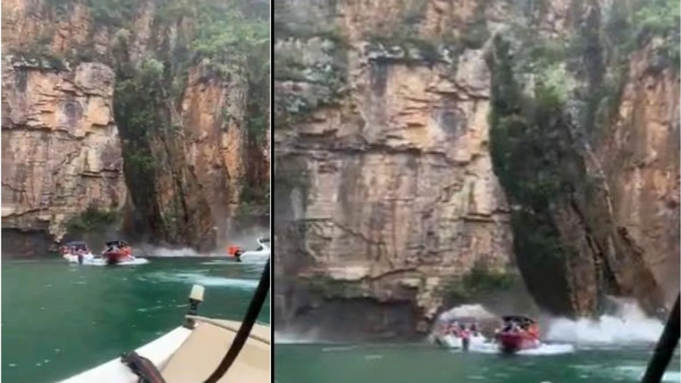 Șapte persoane au murit în urma prăbușirii stâncii Sursă foto: Captură video