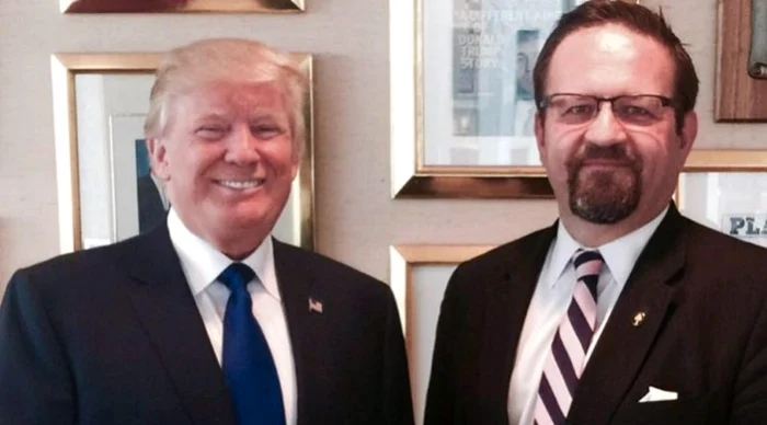 Preşedintele Donald Trump şi Sebastian Gorka