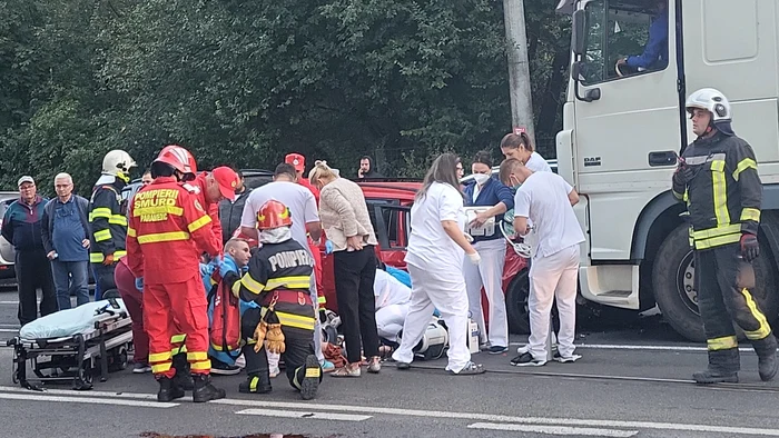 Accident la Timișoara FOTO Facebook/Spitalul Victor Babeș