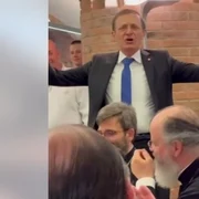 Ioan Aurel Pop la agapa preoteasca, captură video jpg