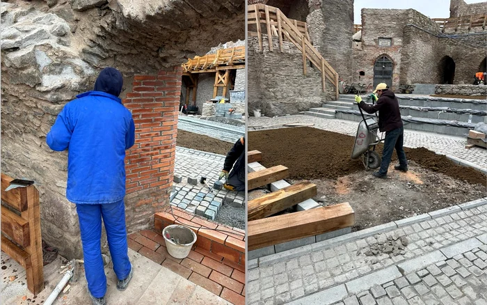 Lucrările de restaurare a Cetății Devei (foto: Primăria Deva)