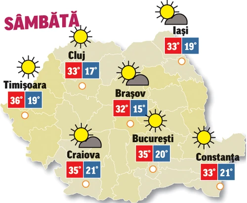 prognoza meteo 15 august anunță că temperaturile vor fi rezonabile