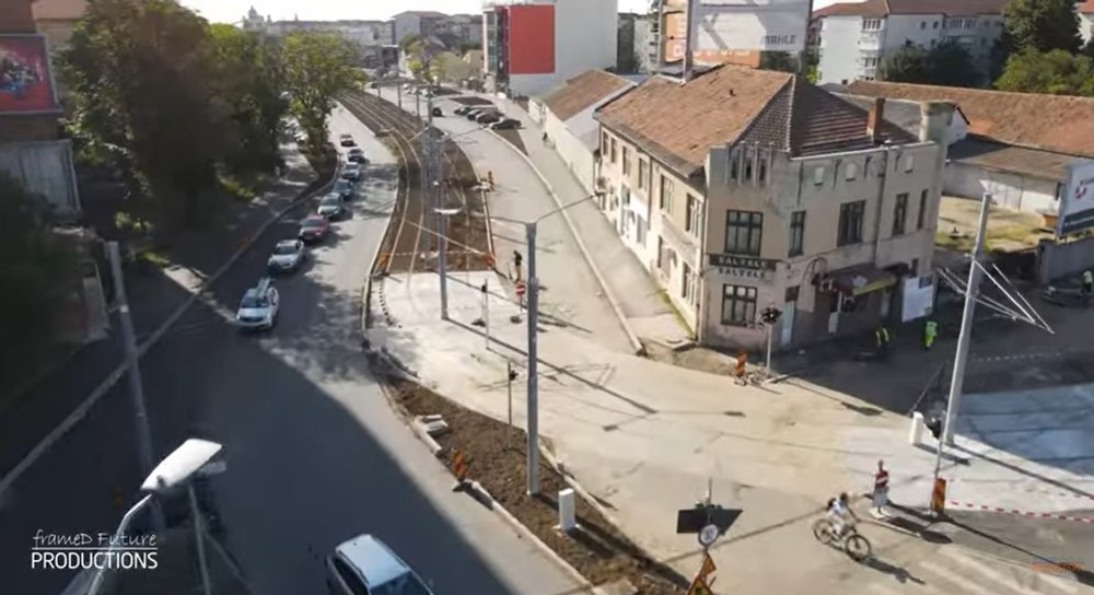 O intersecție din Timișoara, proaspăt modernizată, trebuie spartă și refăcută. Au fost greșite liniile de tramvai