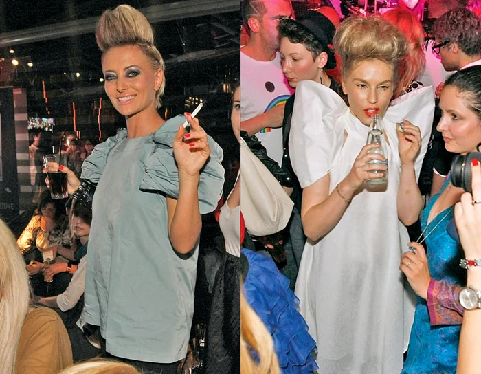 Cele două soliste au vrut să aibă un look extravagant, numai că le-a venit aceeaşi idee