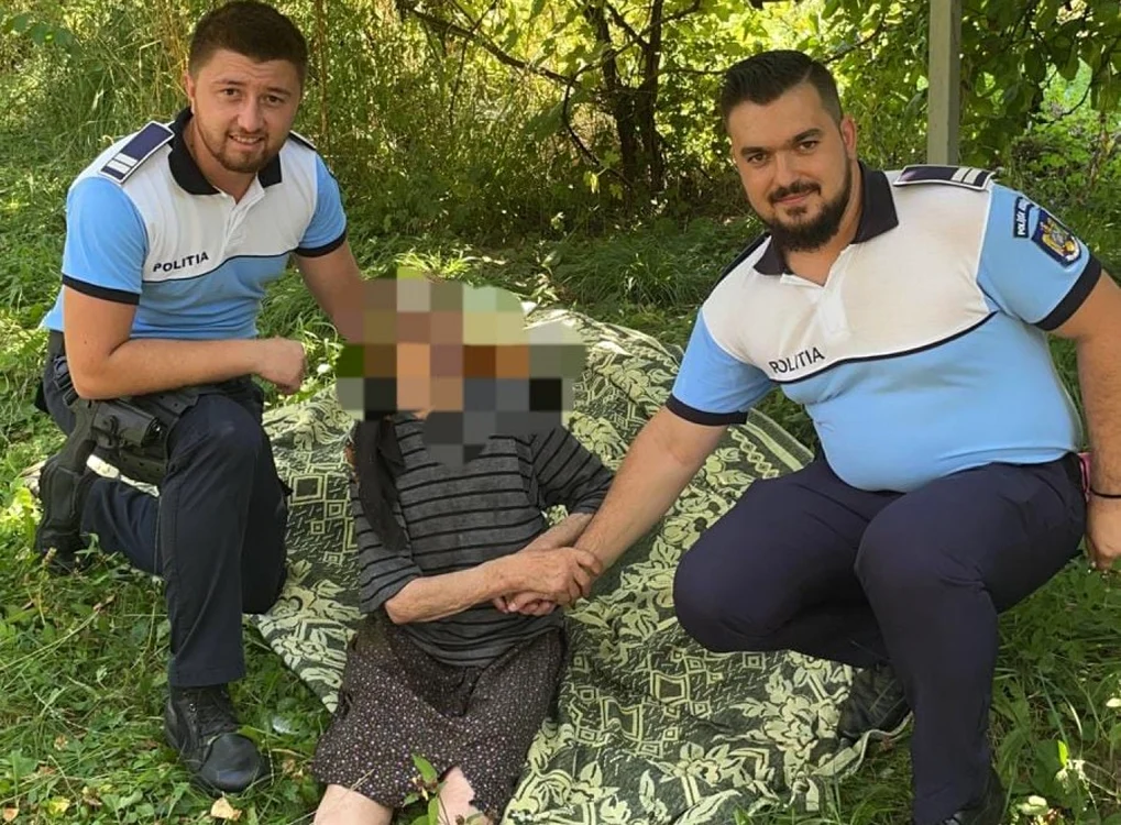 Bătrâna a fost găsită după aproximativ o oră de căutăriFoto: IPJ Argeş