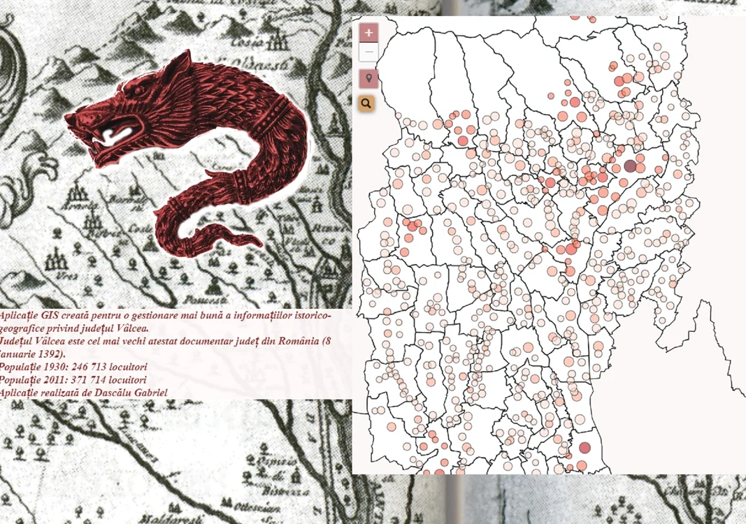 Aplicație GIS pentru informații istorico-geografice ale județului Vâlcea SURSA Gabriel Dascălu