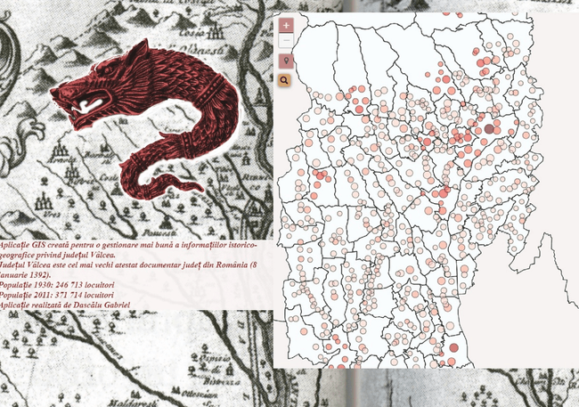 Aplicație GIS pentru informații istorico-geografice ale județului Vâlcea SURSA Gabriel Dascălu