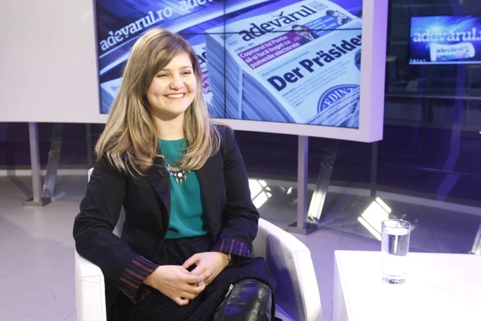 Alexandra Tudorică, în studioul Adevărul Live FOTO David Muntean