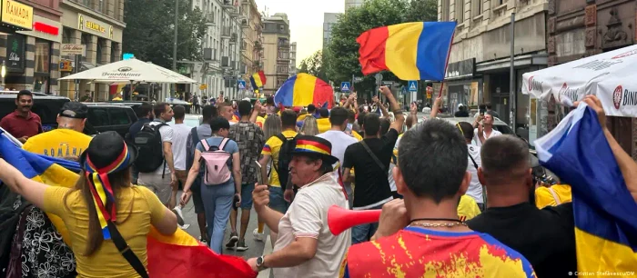 Sărbătoare românească la Frankfurt în ziua meciului cu Slovacia