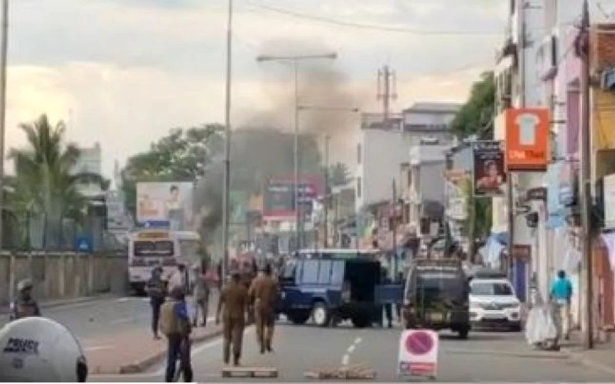 Explozie în apropierea bisericii Sfântul Anton din Colombo Captură Twitter @JeremyKochCNA