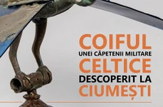 Coiful unei căpetenii militare celtice, descoperit la Ciumești, expus la MNIR