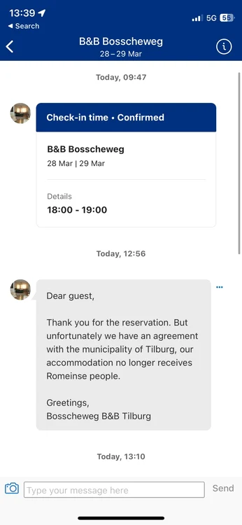 Mesajul discriminatoriu trimis de hotel românului FOTO Alexandru Hegyi
