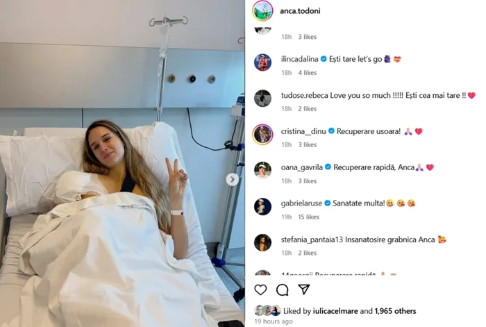 Anca Todoni, încurajată de către Ilinca Dalina Amariei  Foto/Instagram
