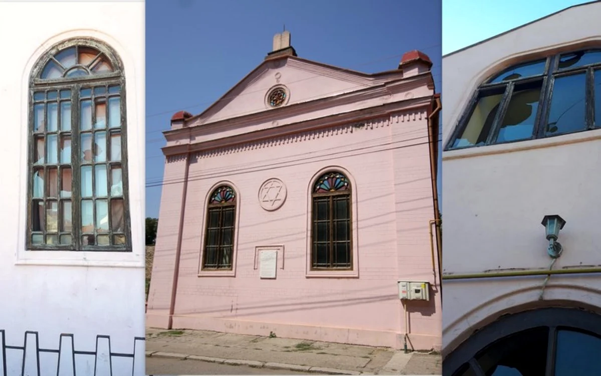 Sinagoga din Orăştie. Colaj. Foto: Primăria Orăştie / Daniel Guţă.