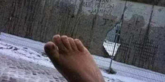 Talpa lui De Vito în faţa Zidului din Berlin