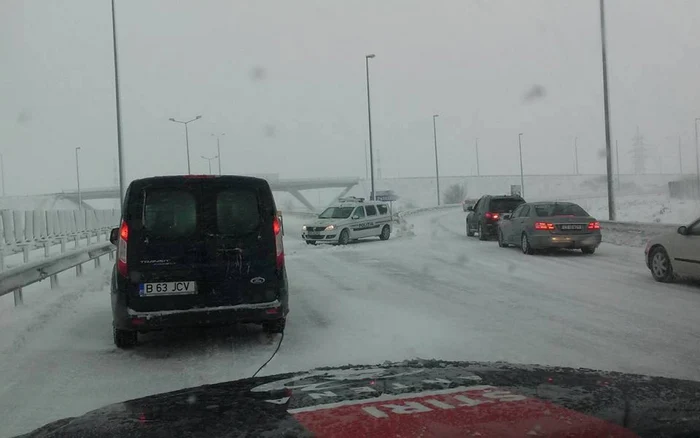 Trafic în condiţii de iarnă pe A2 FOTO Adevărul