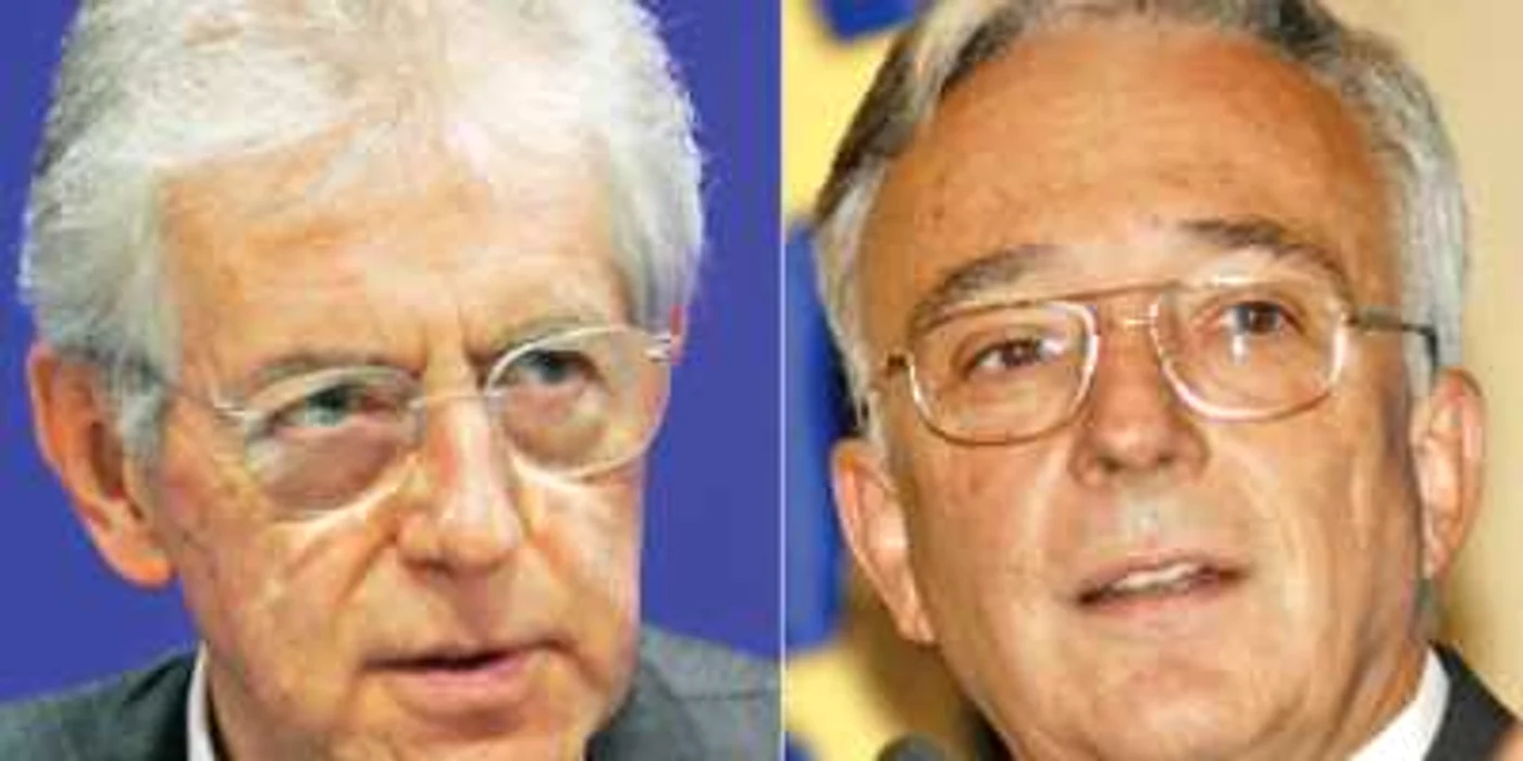 Mario Monti, preşedintele Comisiei Trilaterale şi Mugur Isărescu, organizatorul reuniunii Foto: Epa, Mediafax