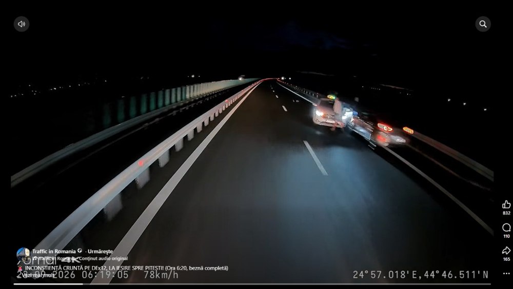 „Inconștiență maximă”. Greșeala care a făcut deja mai mulți morți pe DEx 12 Craiova-Pitești, semnalată din nou în trafic