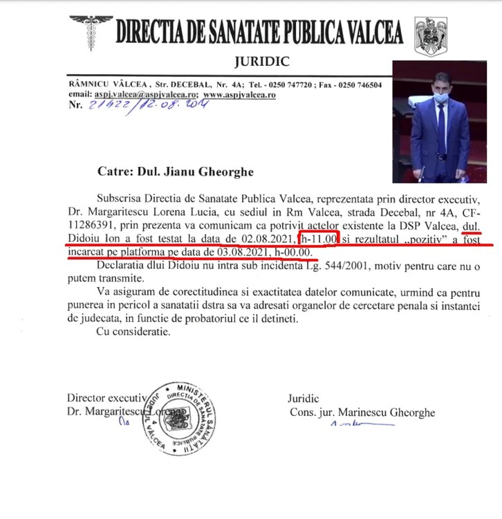 Secretarul Primăriei Râmnicu Vâlcea Ionuţ Didoiu suspectat de zădărnicire a combaterii bolilor Foto Vâlcea Info