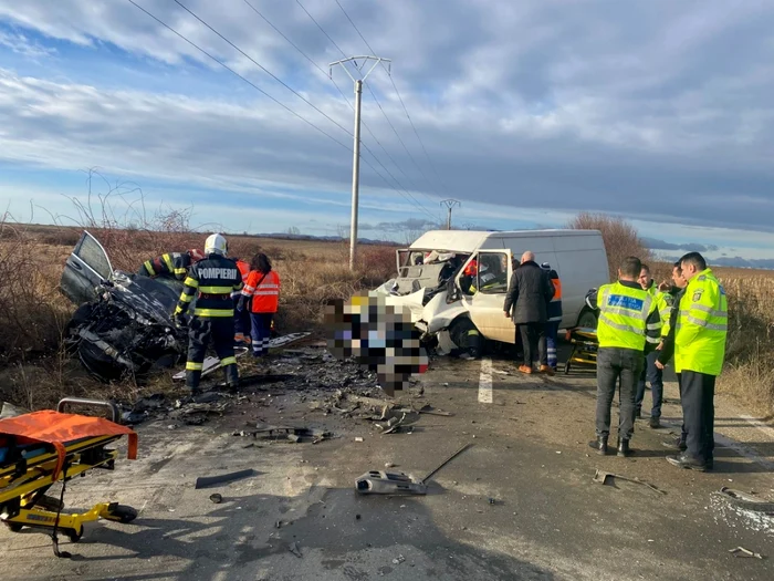 Accidentul în care a murit pietonul FOTO: IPJ Vrancea