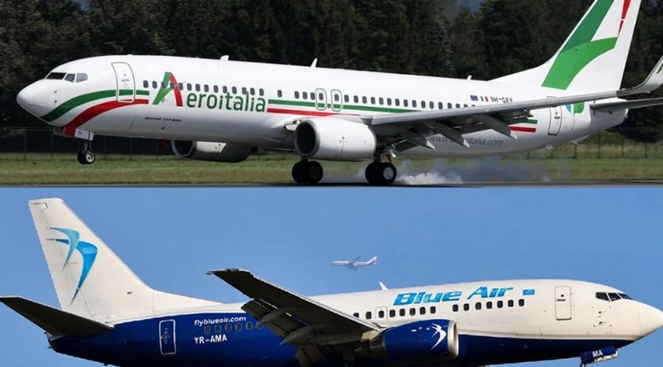 Blue Air a închiriat mai multe avioane companiei Aeroitalia FOTO economica.net