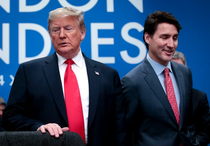 Donald Trump și Justin Trudeau la summitul NATO de la Londra în 2019 FOTO EPA-EFE