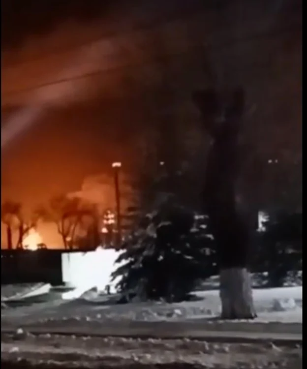Rafinăria de petrol din Saratov a fost atacată și pe 14 ianuarie FOTO Captură video