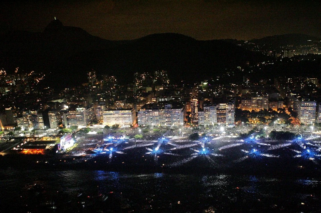 Plaja Copacabana în timpul concertului Rolling Stones din 2006 Foto CAIO LEAL / AFP